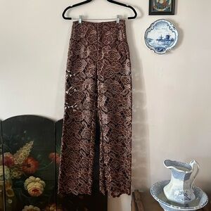 NWT Cocoa Lace Leather Pants
